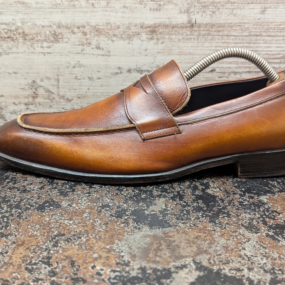 Mens Massimo Matteo Penny Loafers Shoes UK SZ 7 USA SZ 8 Made in Italy - Picture 2 of 12